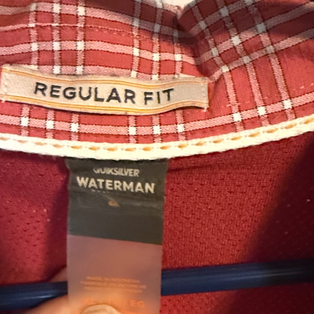 Quiksilver Waterman Red Checkered Shirt